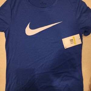 Nike Men's Royal Blue Tee with White Logo